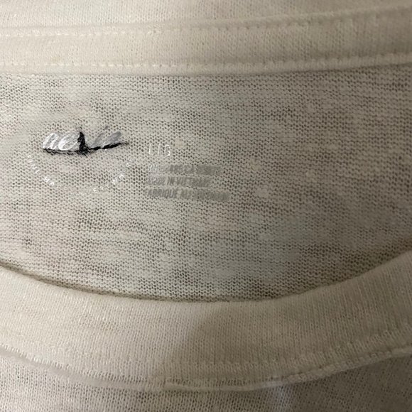 NEW Aerie Linen Breezy Boyfriend T-Shirt L - Picture 8 of 10